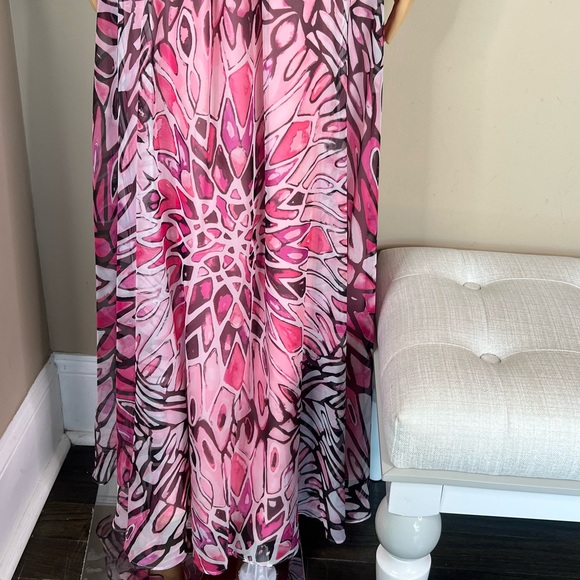 White House Black Market Fuchsia Halter Maxi Dress - Picture 7 of 16